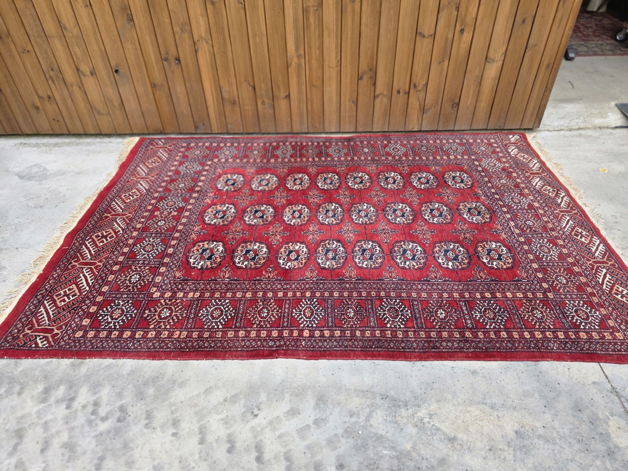 Ręcznie tkany dywan wełniany 280x190 retro #1681 Stylowy Węgrów