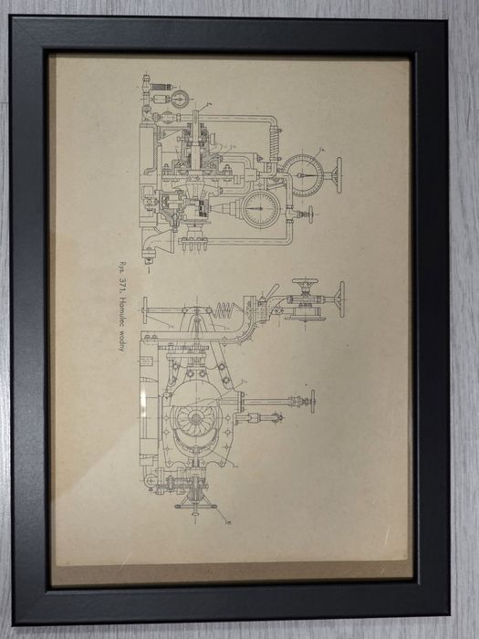 Obraz rysunek techniczny retro