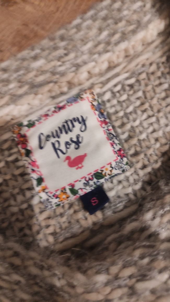 Sweter szary Country Rose rozmiar S