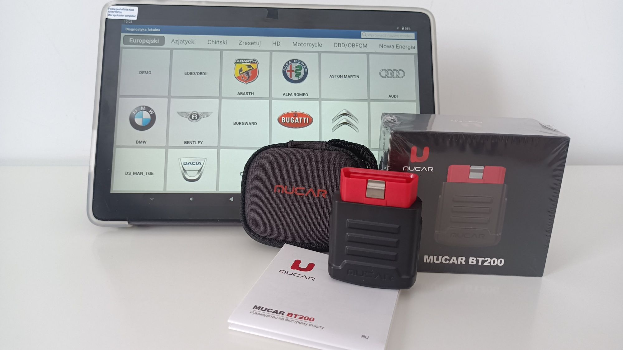 Teblet do DiagZone, XDiag Mucar BT200, Thinkdiag 2, Ediag Plus głowica