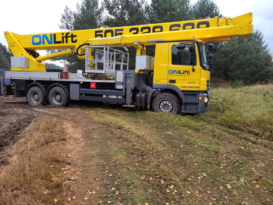 Podnośnik koszowy, zwyżka 27m, 45m (4x4) 53m (6x4) 70m (8x6) - Kraków