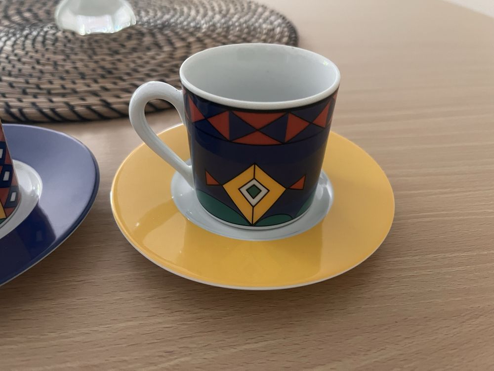 3 filiżanki porcelanowe Kahla Germany - vintage, old, fajans