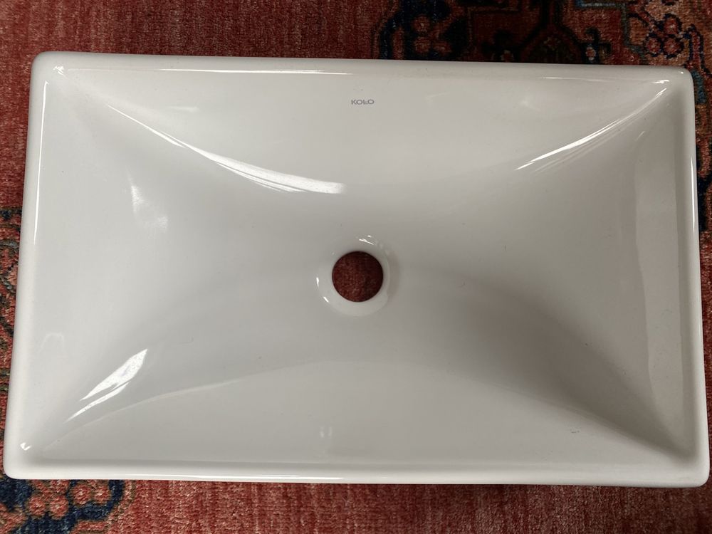 Zlew ceramiczny Koło Nova Pro umywalka nablatowa ceramiczna biała poły