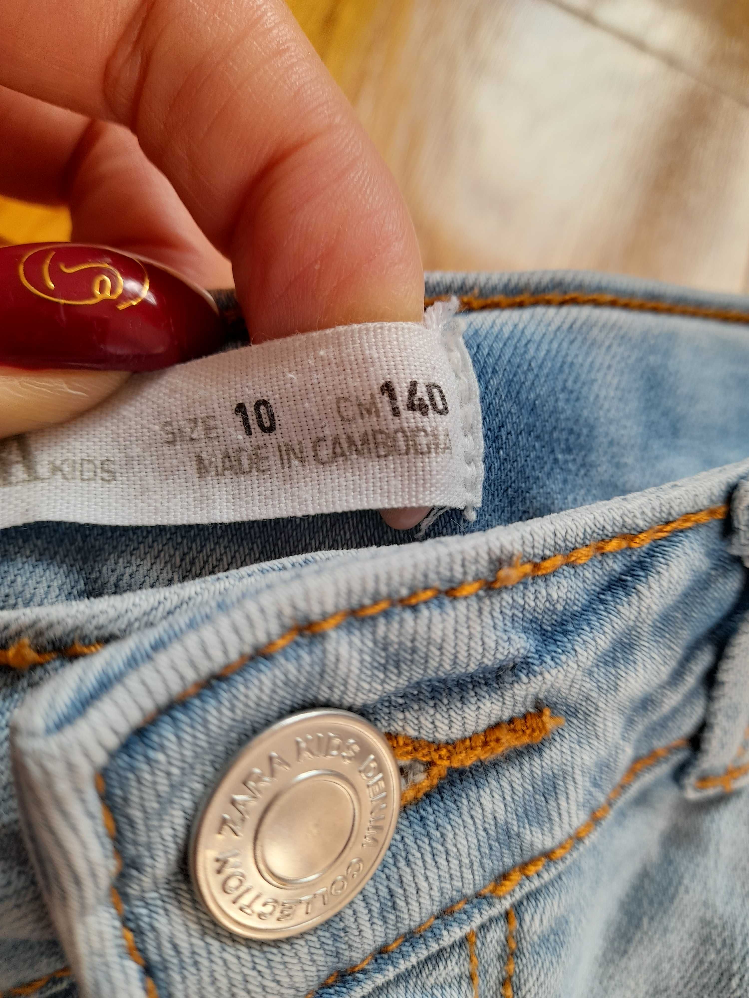 Piękna jeansowa spodniczka dla dziewczynki Zara kids r.140