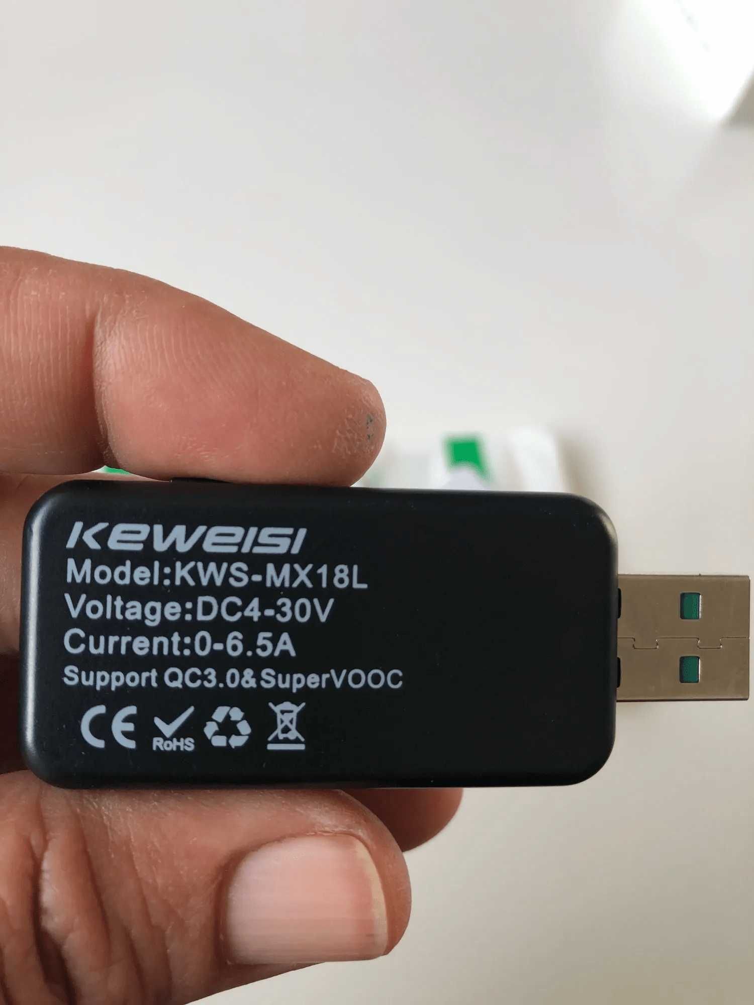 USB тестер KEWEISI KWS-MX18 L(10 в 1) поддержка QC3.0