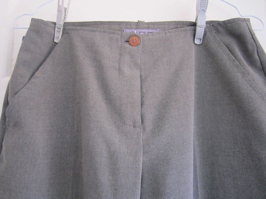Calças Cinzentas a direito Stradivarius, 36/38 bolsos à frente e atrás