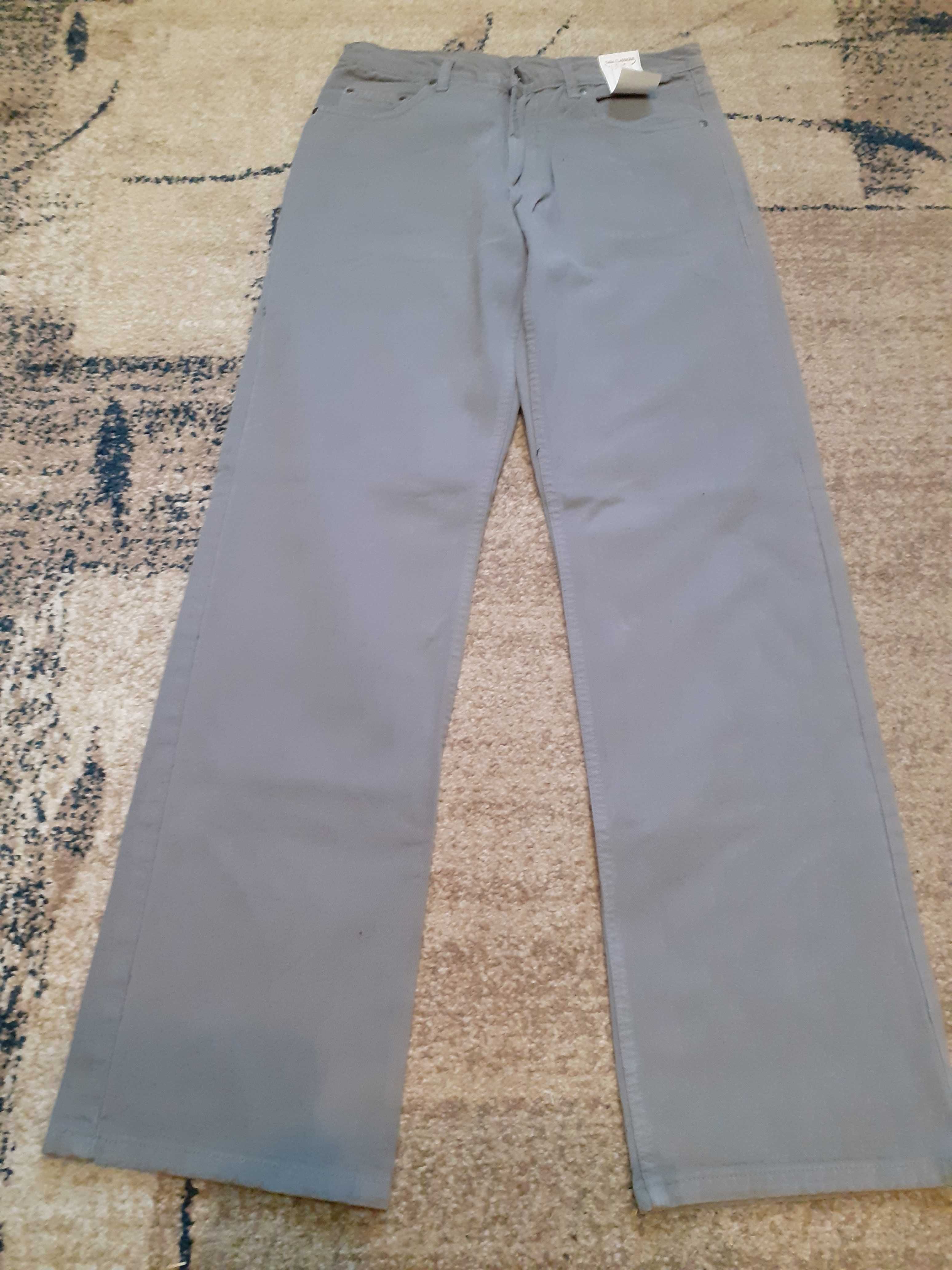 NOWE spodnie jensowe męskie (ROZMIAR 32) (SZARE)