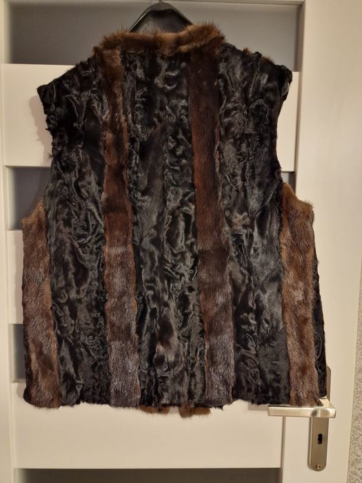 Kamizelka karakuła z norka
