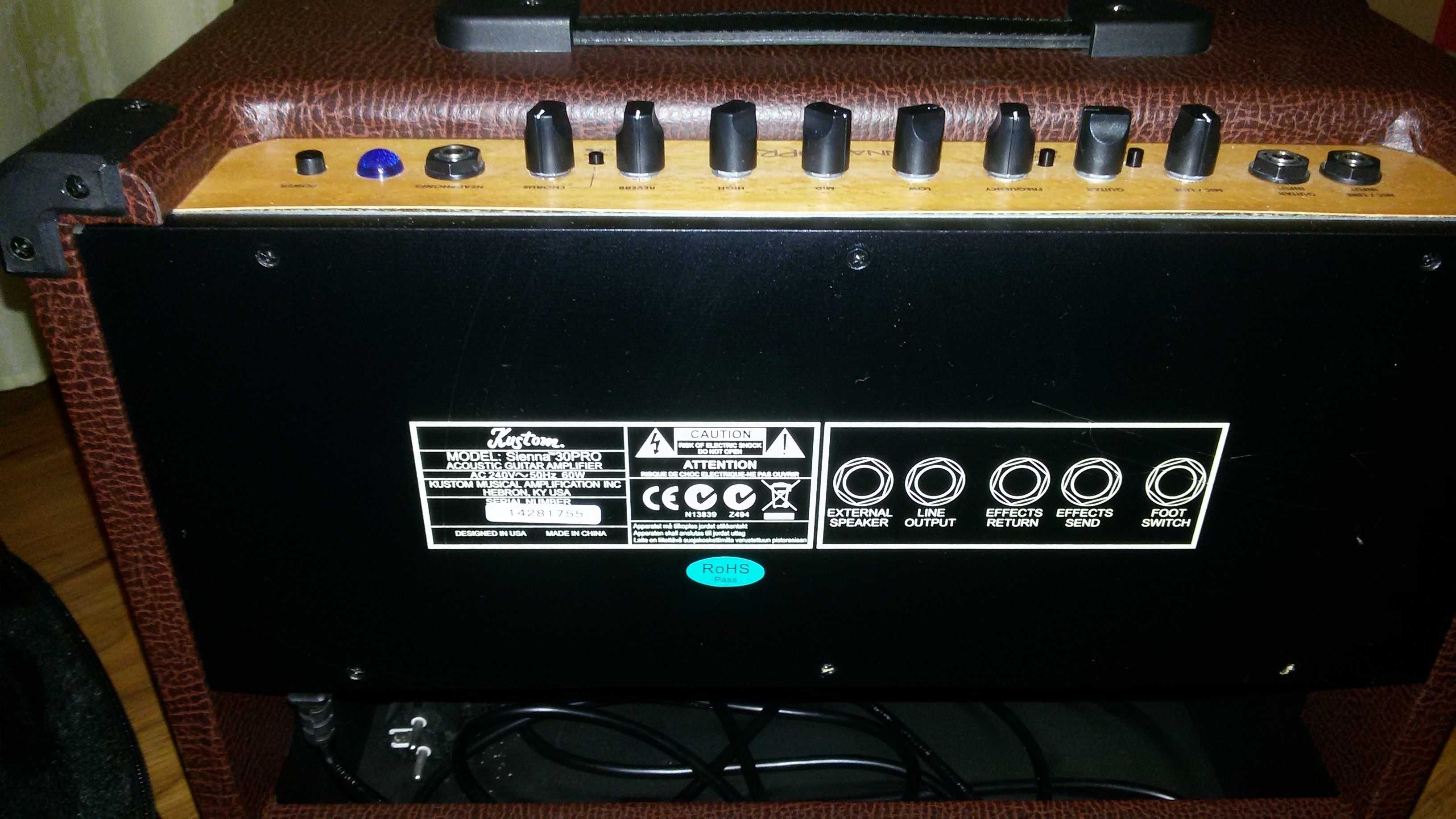 Gitara Elektro-Akustyczna Ibanez z piecykiem Kustom Sienna 30 Pro.