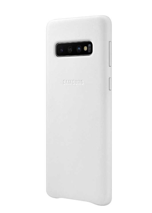 Оригинальный чехол натуральная кожа Samsung S10 Plus Leather Cover S10