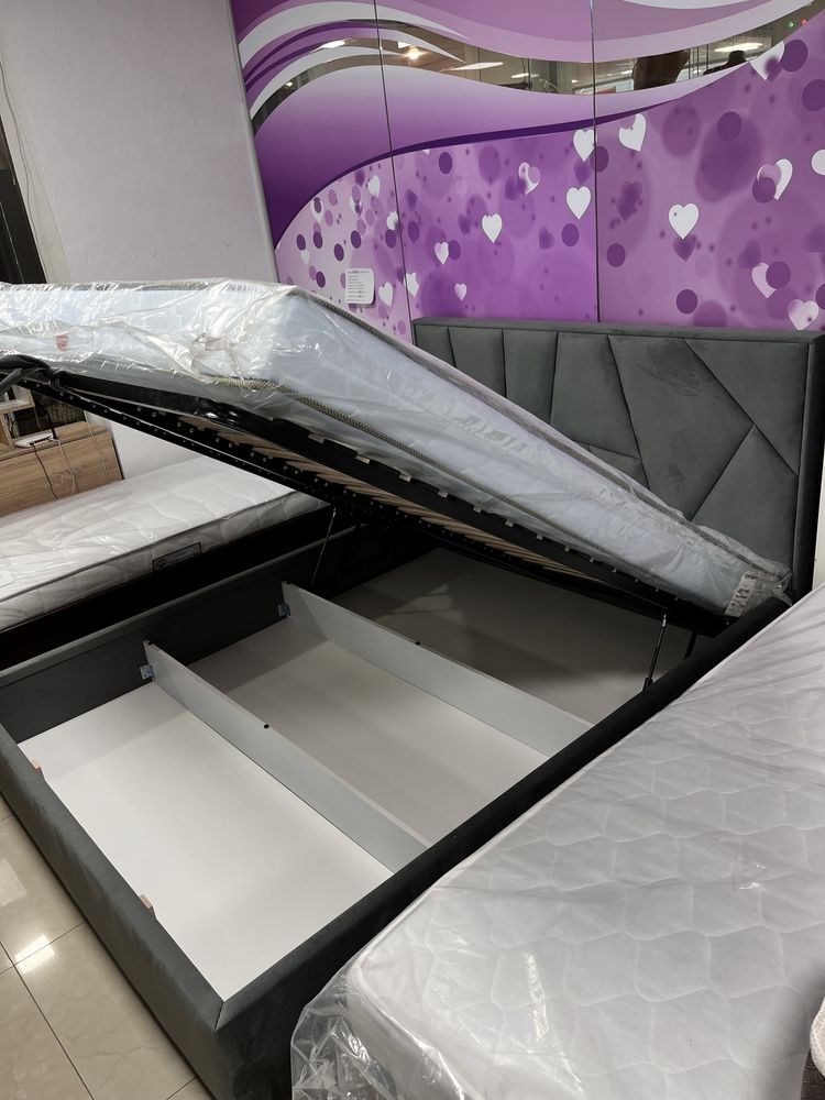 Ліжко Капрі з нішою та підйомним механізмом 1.6 м Доставка безкоштовна
