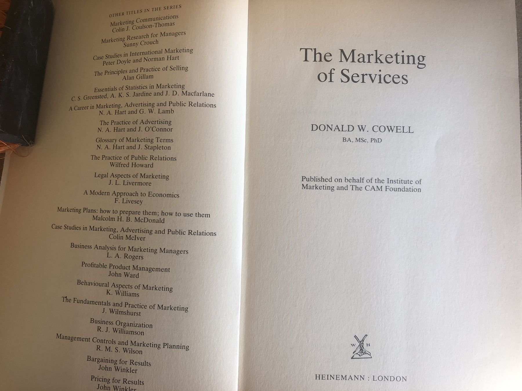 Маркетинг сферы услуг. The Marketing of Services.Donald Cowell.