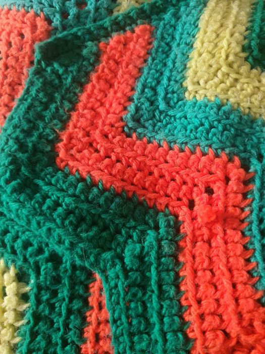 Handmade - narzuta/ pled/ koc - 200 x 175 cm