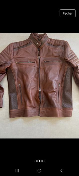 Casaco de pele genuína vintage Xl