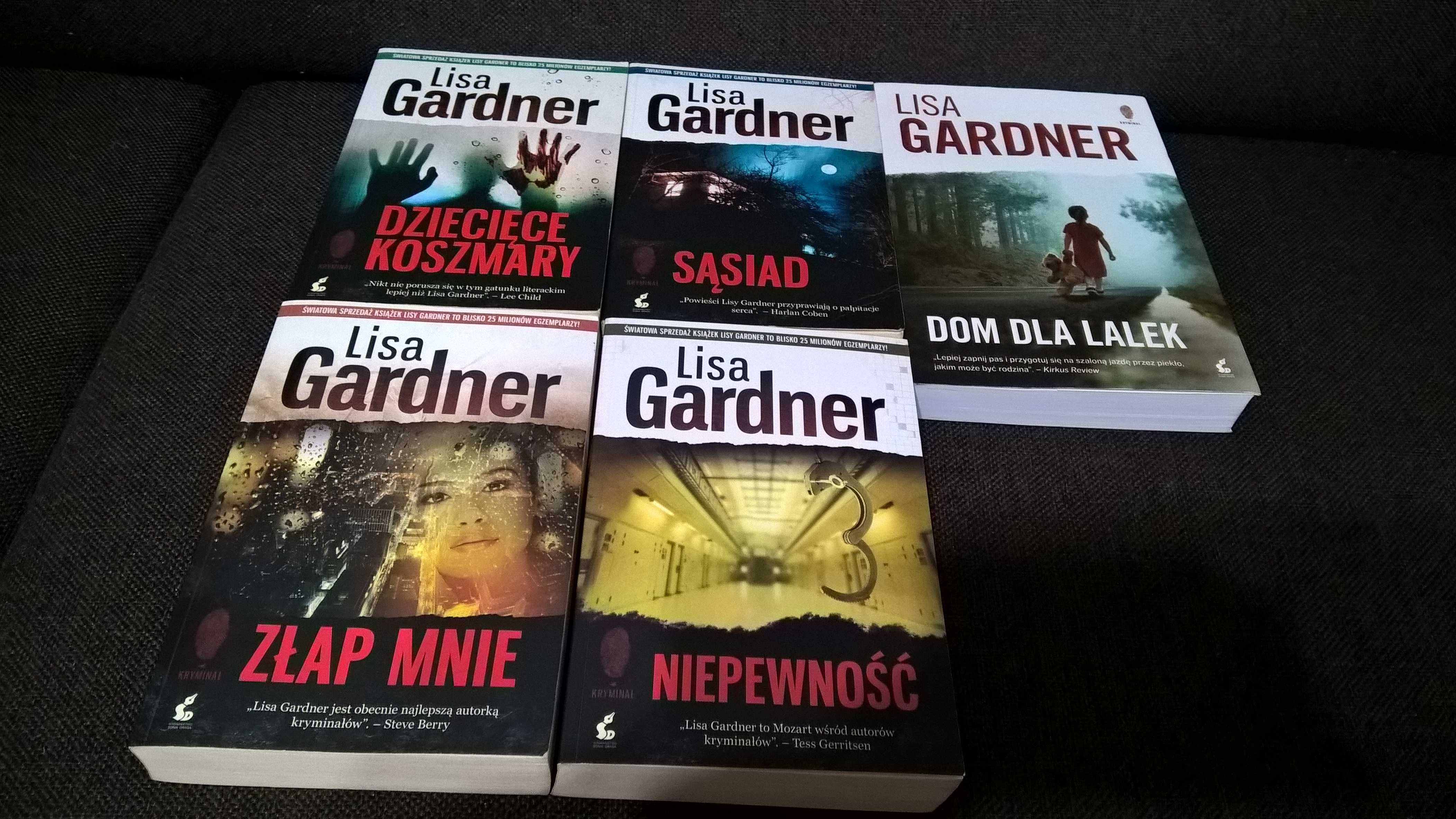 Lisa Gardner: Dziecięce koszmary, Sąsiad, Dom dla lalek, Złap mnie,
