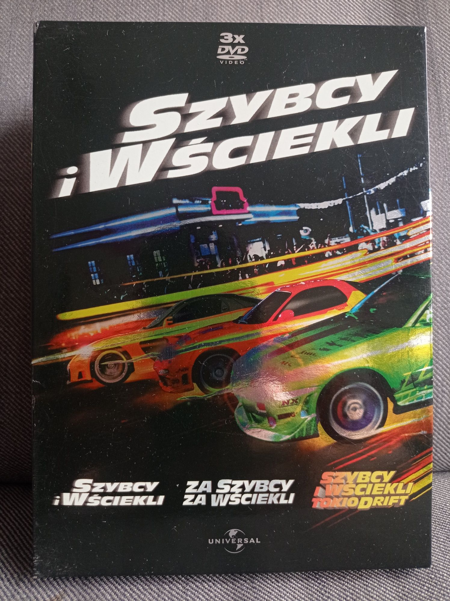 Szybcy i wściekli BOX 3xDVD Za szybcy za wściekli i Tokio drift nowy