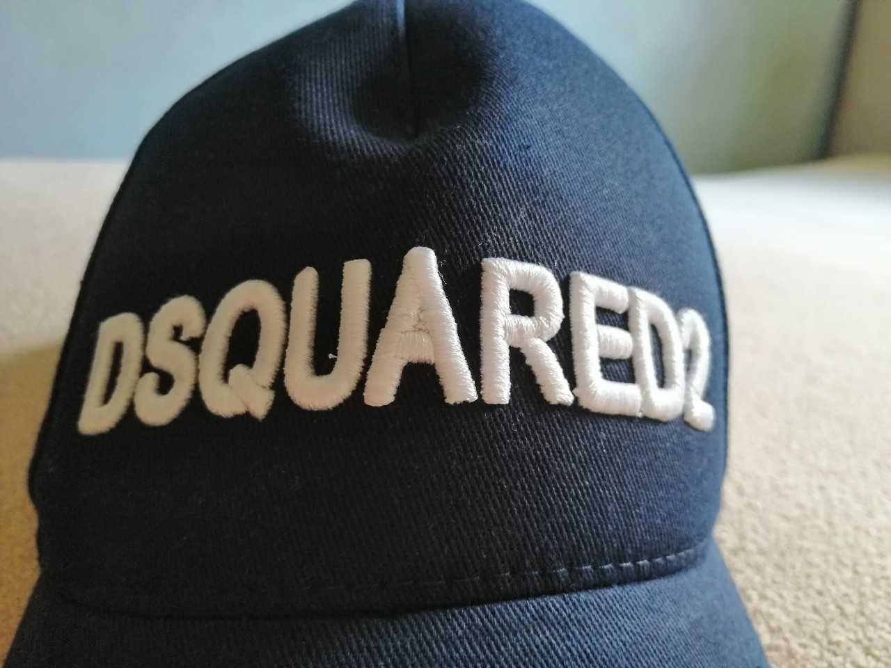 Dsquared2 czapka z daszkiem kolor granatowy nowa
