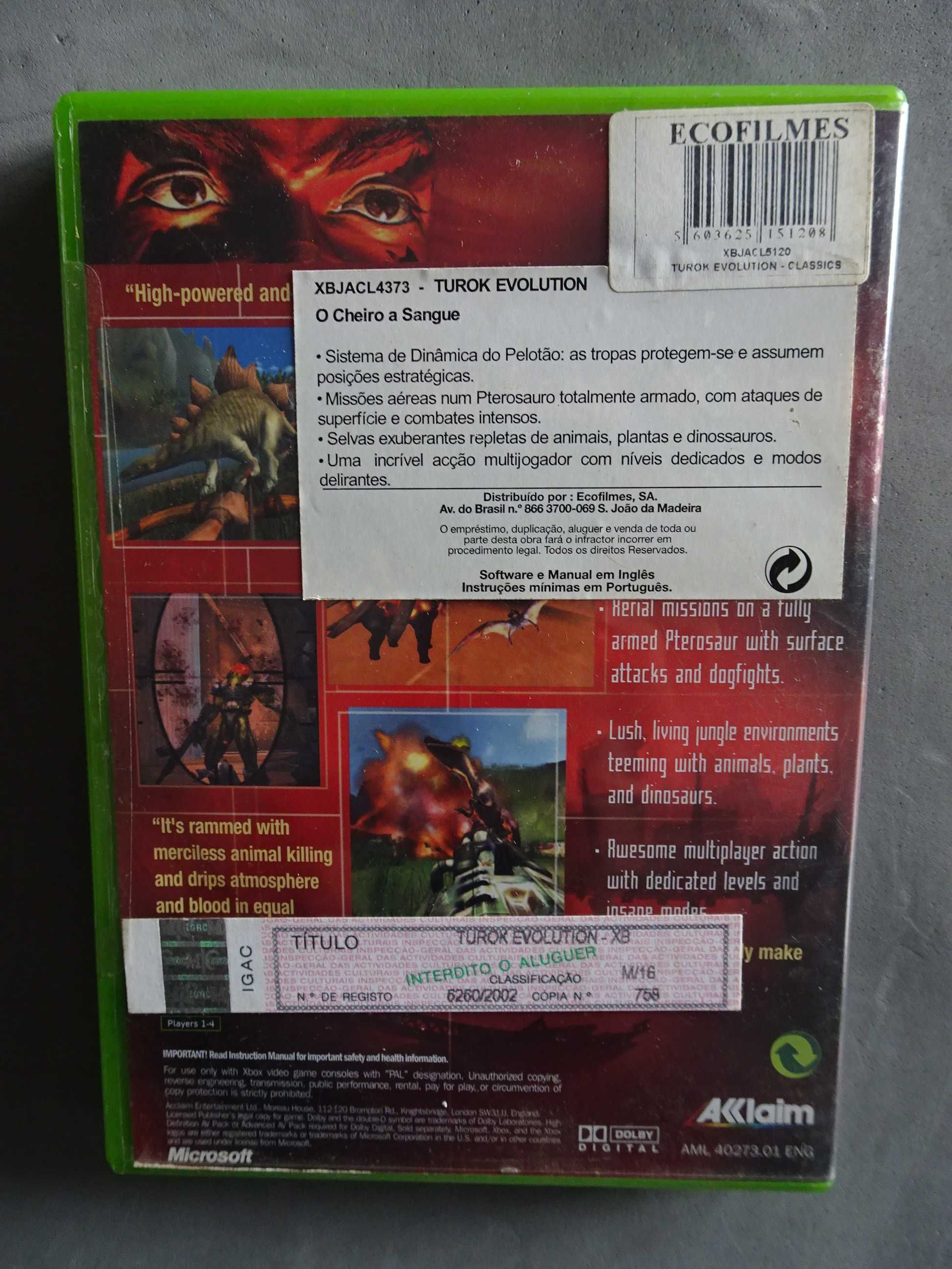 Jogo Xbox X-Box Turok Evolution