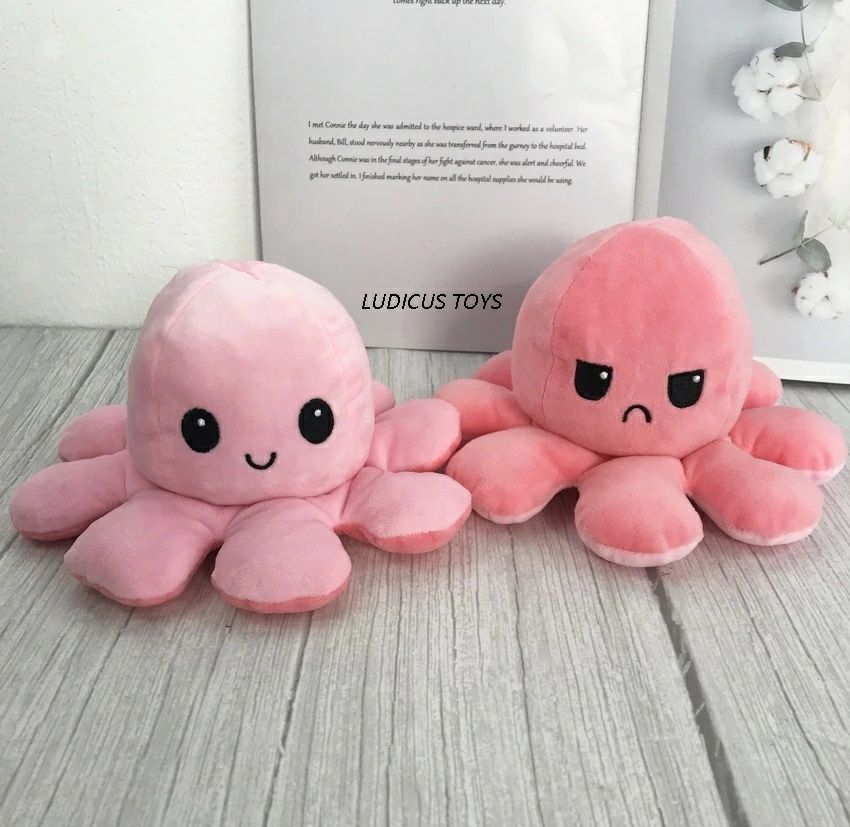 Peluches Polvos com dois lados (reversíveis) - Cores sortidas