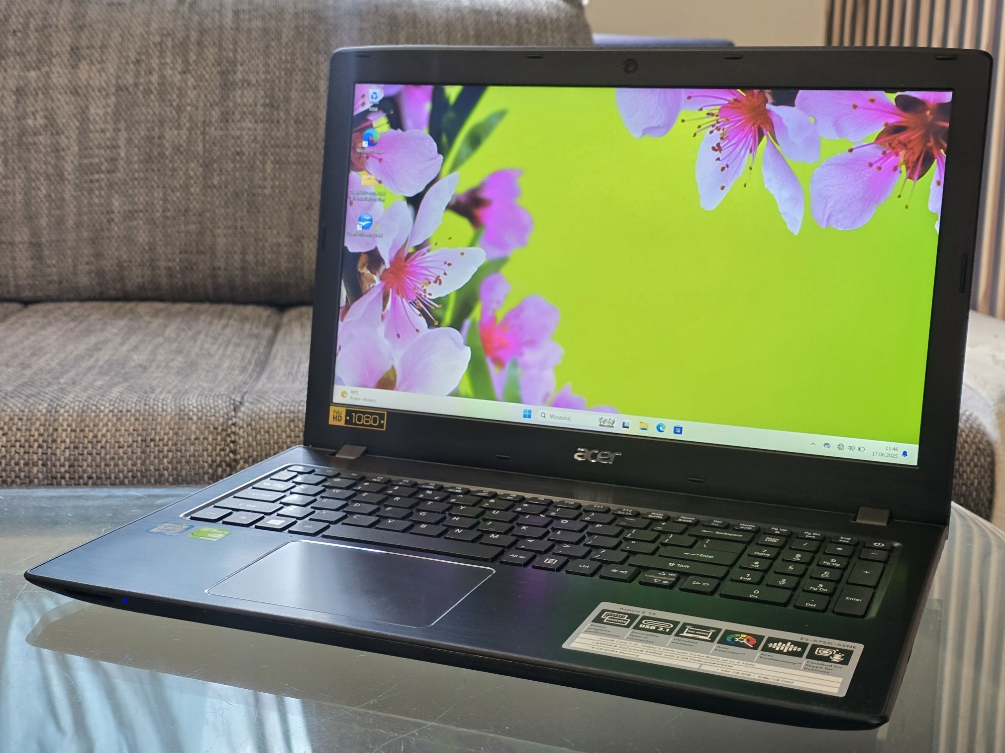Laptop Acer 15,6 i5 Dysk SSD 24GB RAM DDR4 Nvidia GeForce 940MX Win 11