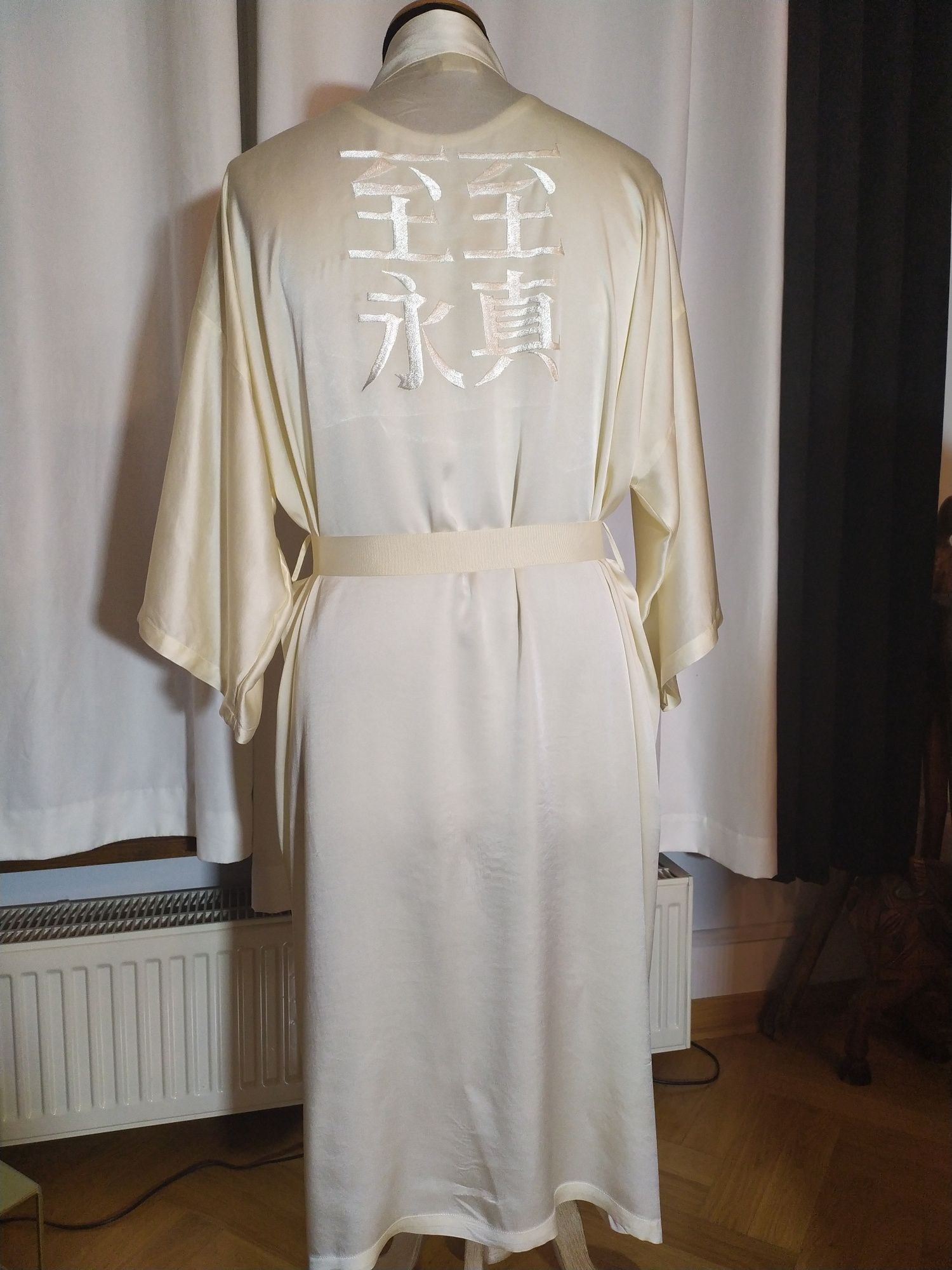 Sukienka Kimono, szlafrok z jedwabiu naturalnego