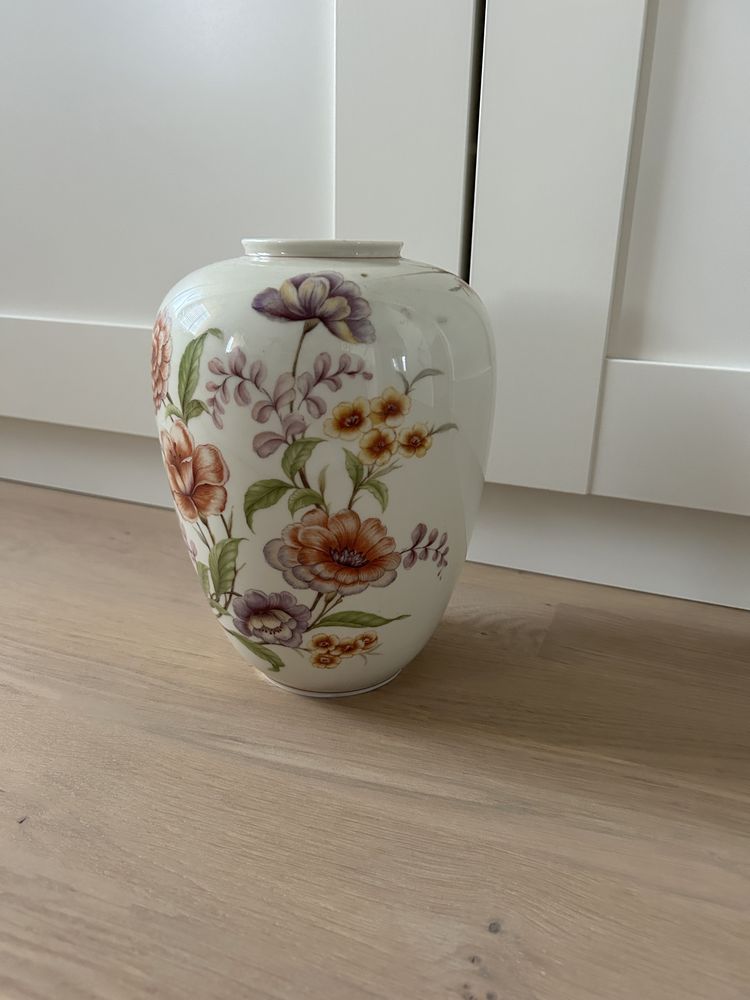 Weimar duży porcelanowy niemiecki wazon kolekcja kwiaty antyk