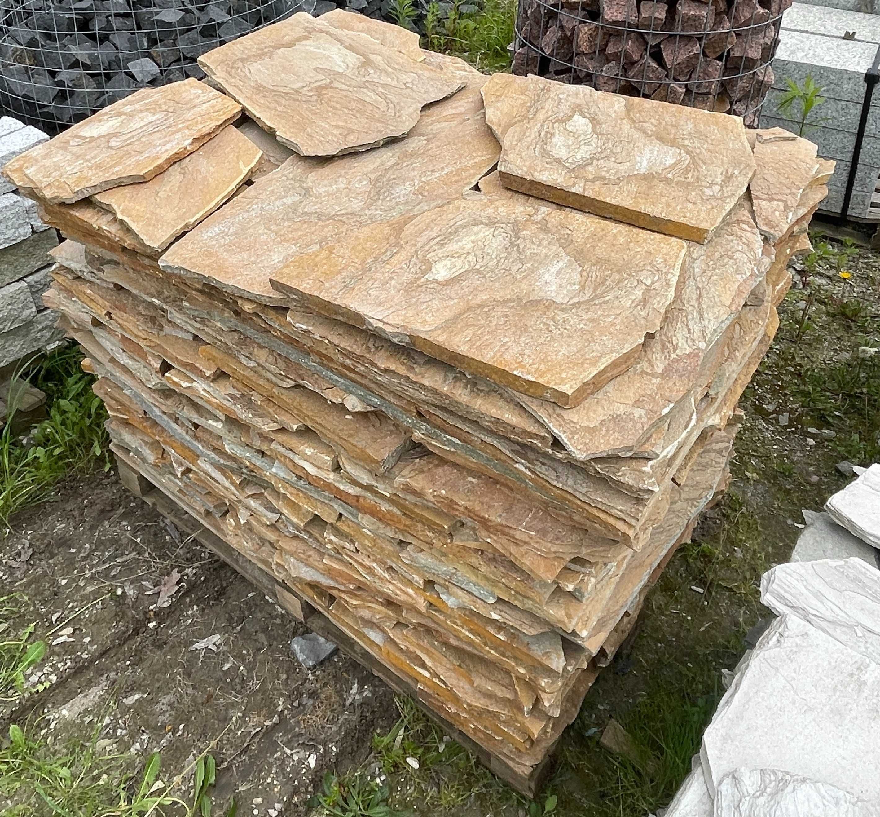 ŁUPEK NATURALNY Kamień Płyty Okładzina Elewacja Dzikówka Taras Ściana