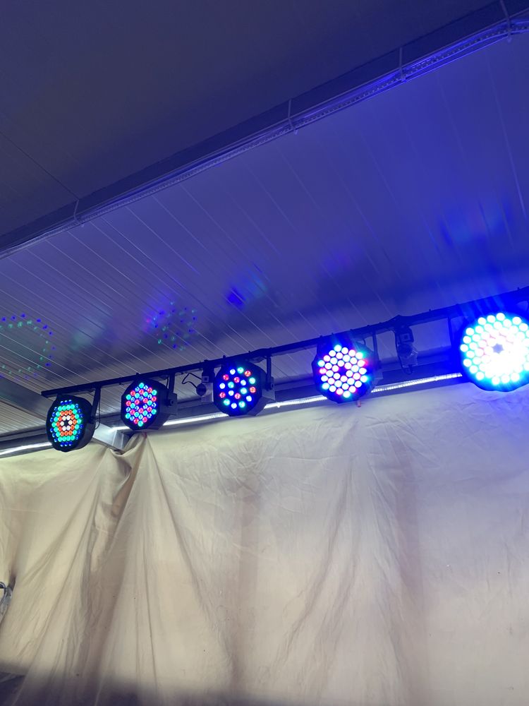 Barra led com 5 projetores dmx novos