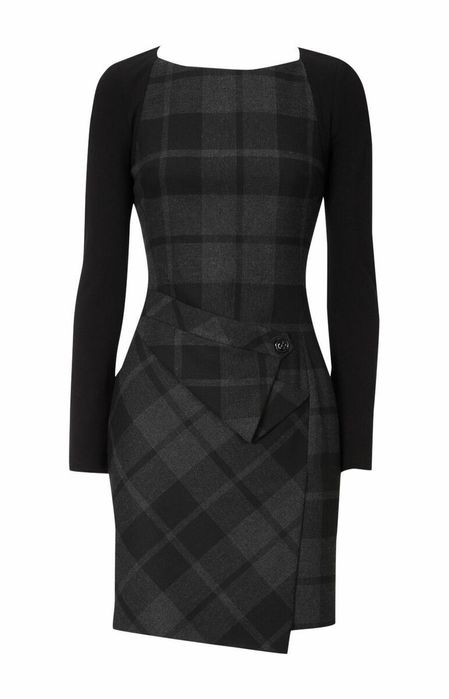 Karen Millen rozmiar M sukienka w kratę damska z wełną