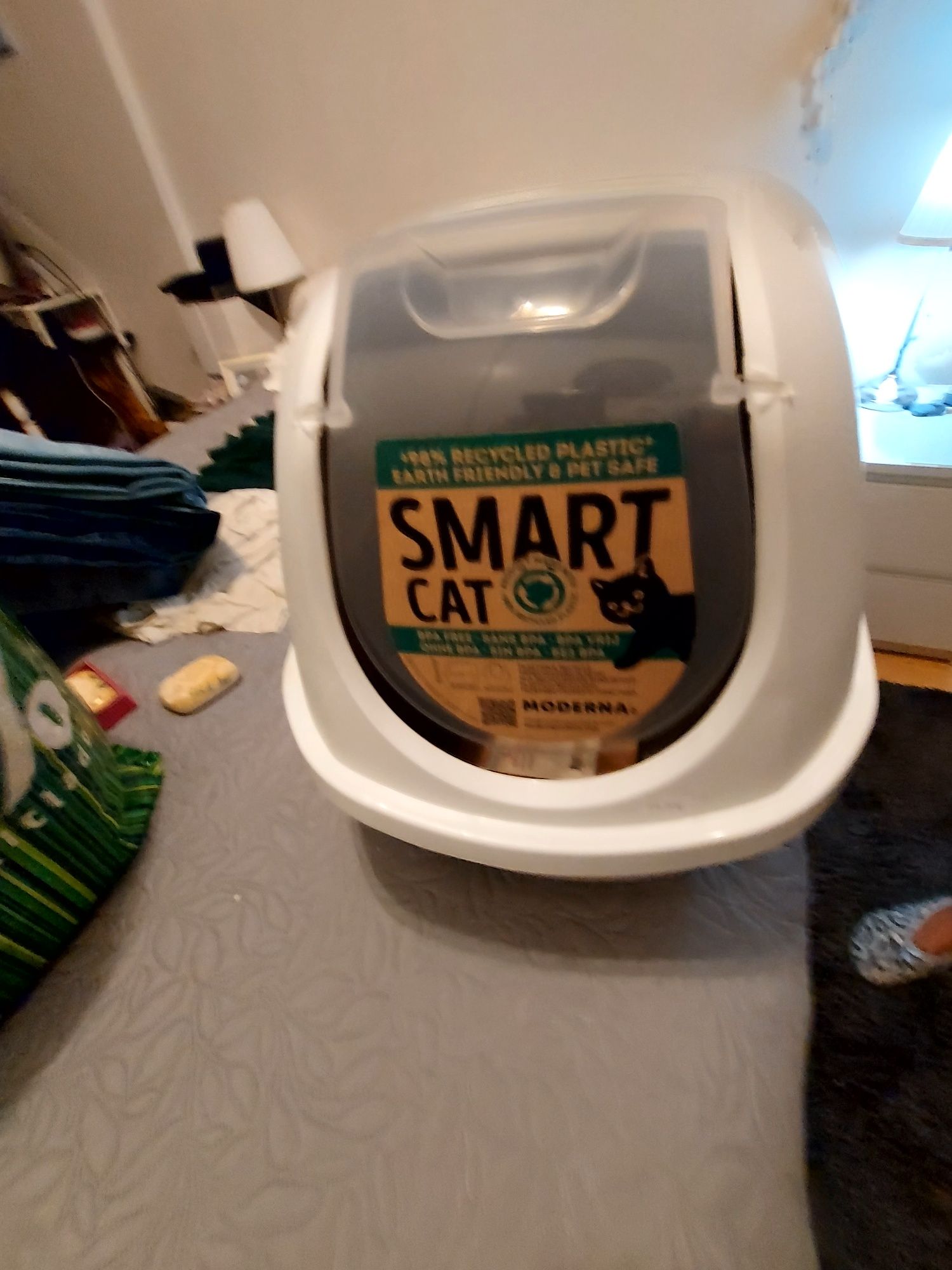 WC gato, pá de limpeza, taça de alimentação