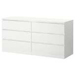Komoda ikea malm 6 szuflad biała