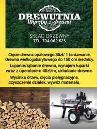 Wycinka drzew cięcie drewna czyszczenie działek