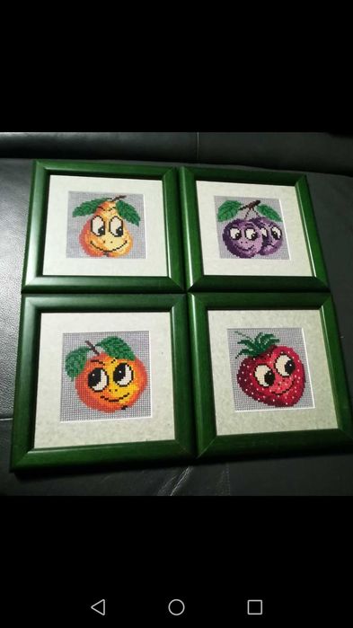 Obrazki owoce 4 szt.