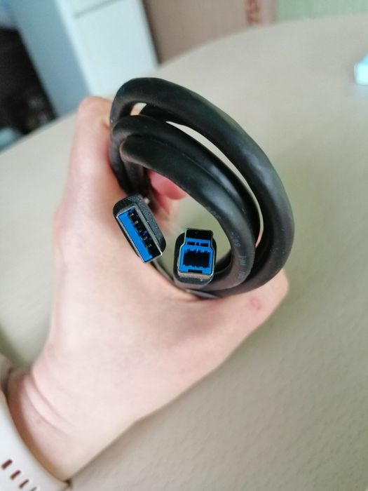 Data-кабель USB 3.0 (Type A; Type B), 1.8 м, з'єднання принтера та ін.