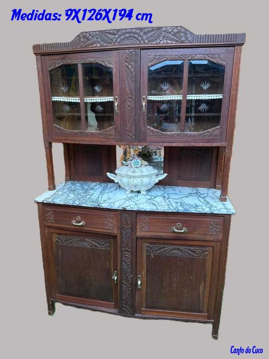 Louceiro antigo em perfeito estado, tampo em marmore; 49X126X194 cm