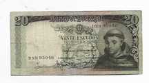 Nota 20$00 1964 S, António.