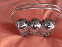 Conjunto de porta-especiarias para mesa - Cristal