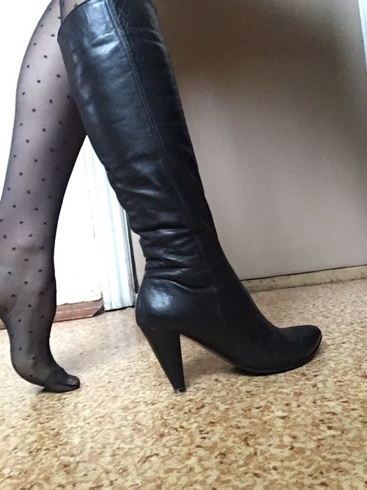 Кожаные зимние сапоги 38 р