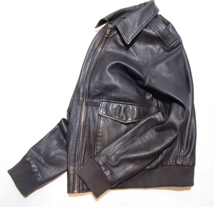 Zara Premium kurtka pilotka skorzana meska M