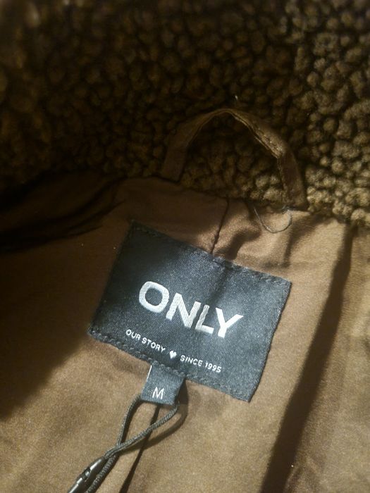 Only kurtka przejściowa M brązowa oversize miś