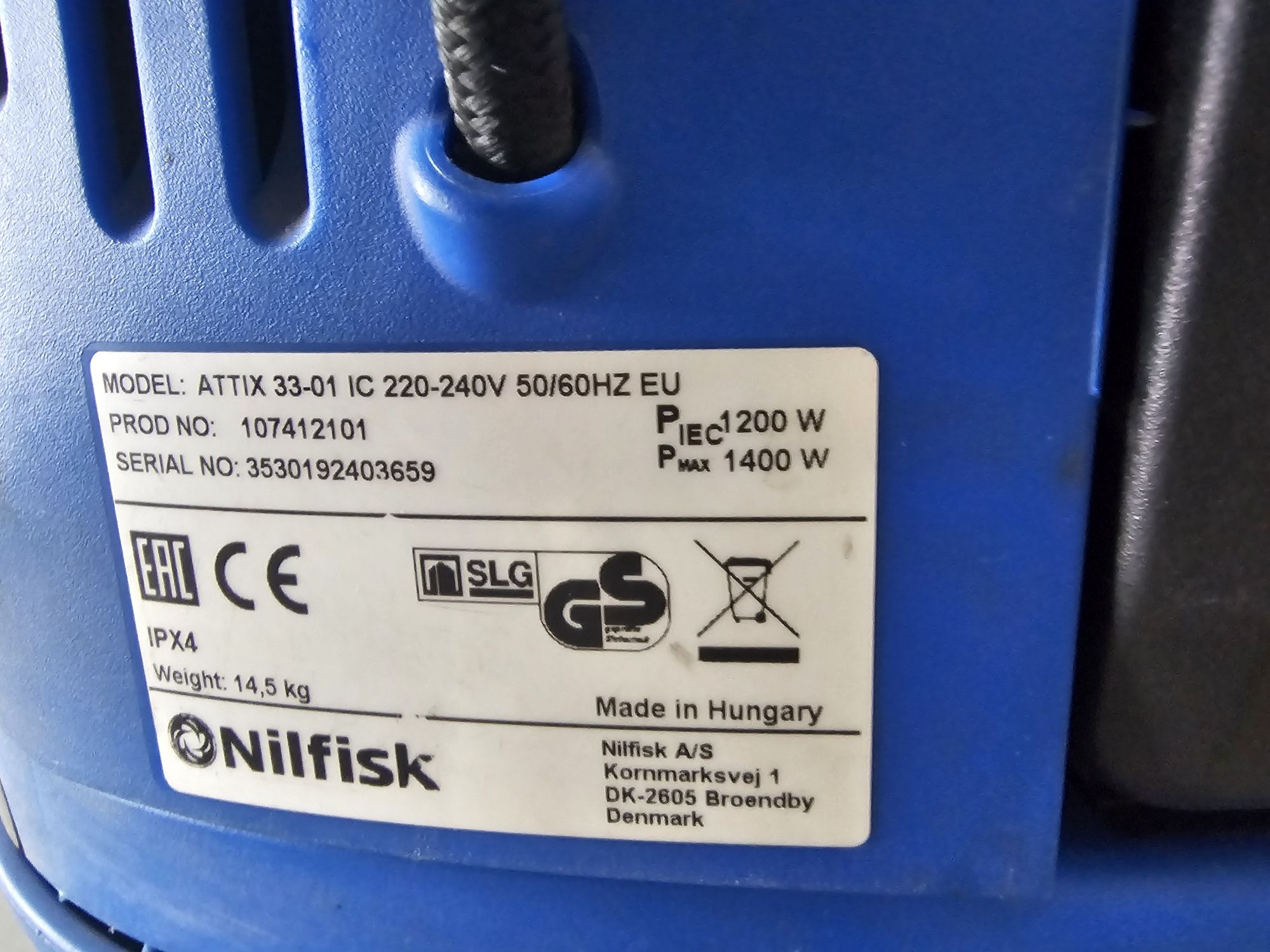 Odkurzacz Nilfisk Attix 33