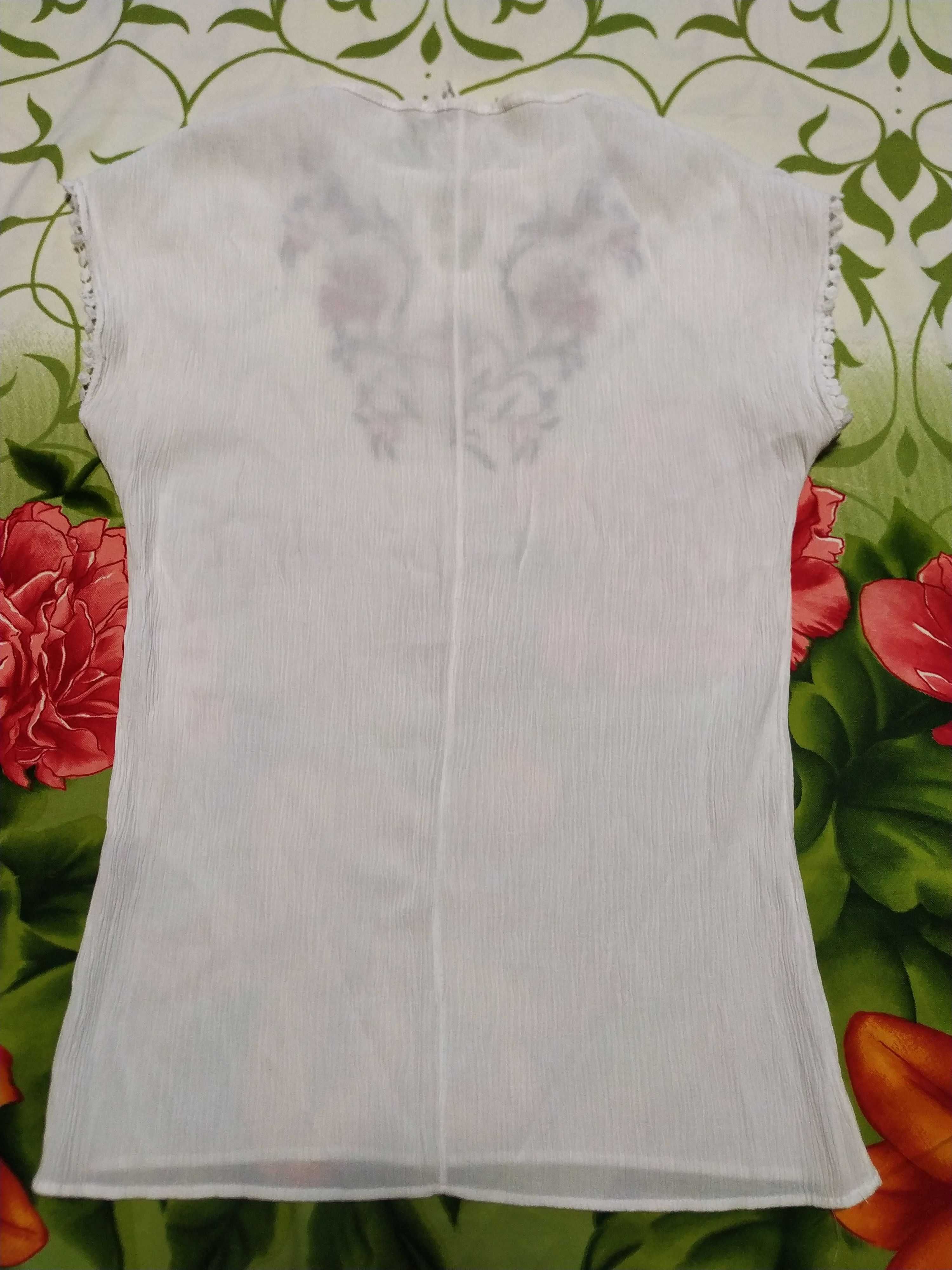 Вишиванка з коротким рукавом,блуза з вишивкою 44-46 р