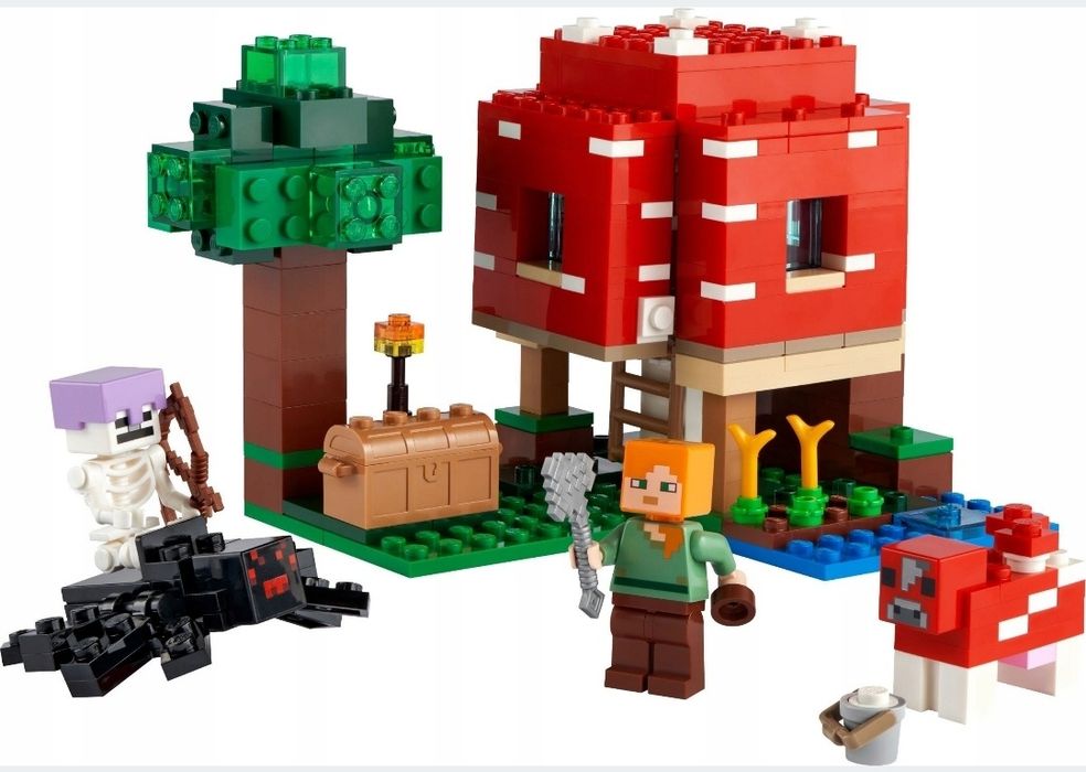 LEGO MAINCRAFT 21179 - Domek w grzybie Zestaw Klocki +TORBA Prezentowa
