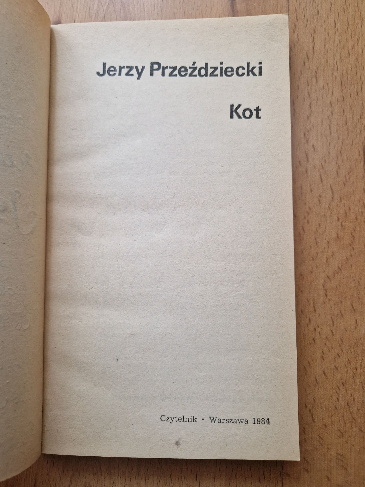 Kot - Jerzy Przeździecki NIECZYTANA!!!