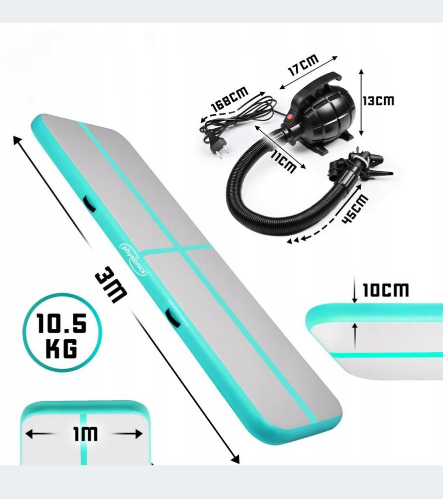 Mata 300cm do ćwiczeń / akrobatyczna / airtrack