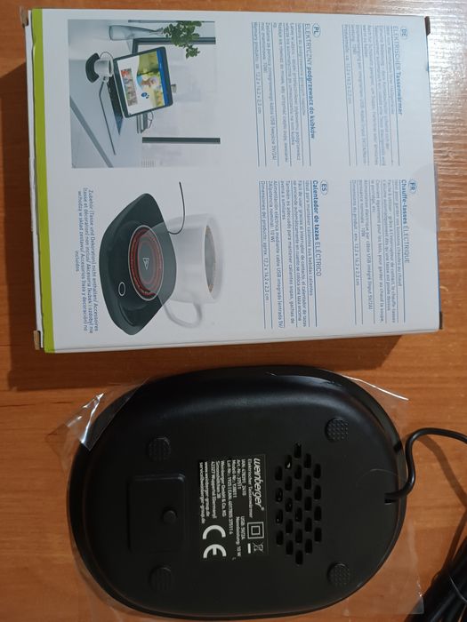 Elektryczny podgrzewacz do kubka termiczny gorące napoje herbata kawa