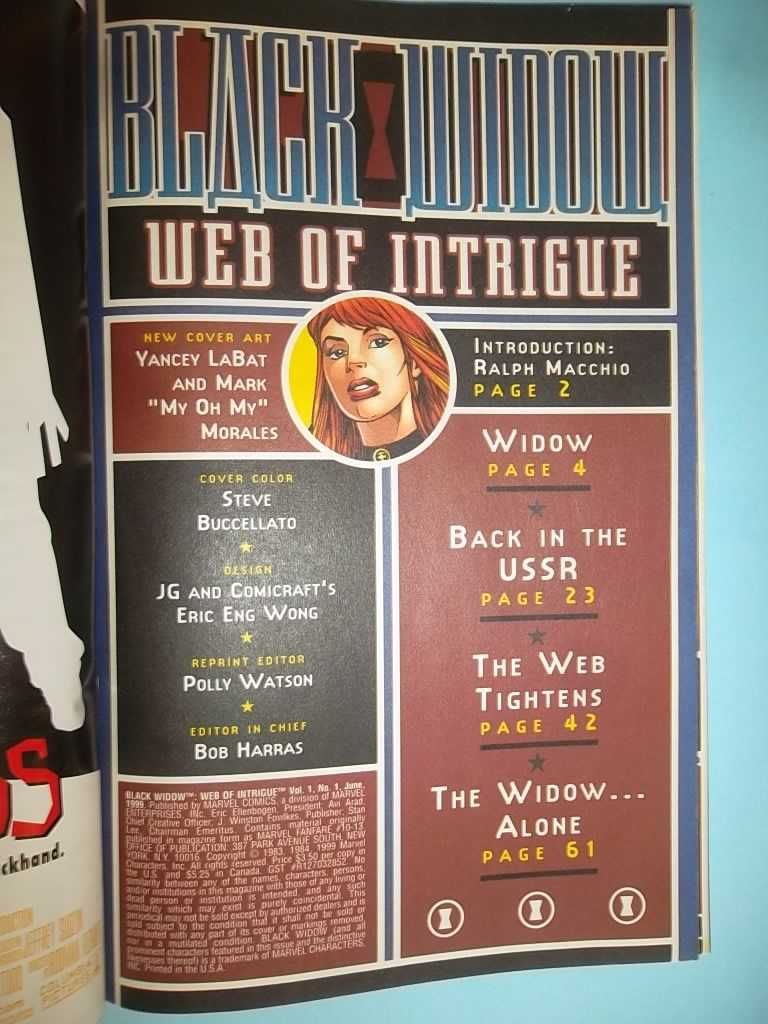 BLACK WIDOW : Web of Intrigue TPB Marvel Comics