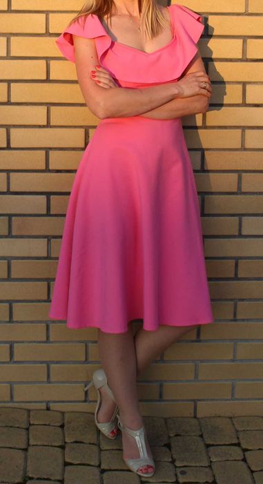 Sukienka na wesele różowa hiszpanka mohito j. Lou