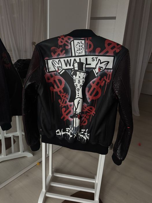 бомбер Philipp Plein с принтом Money and python.