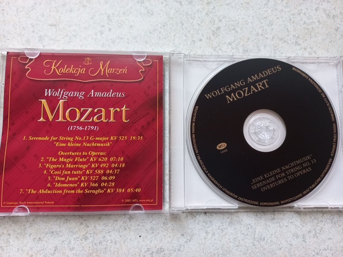 Mozart cd   7 utworow  dvd